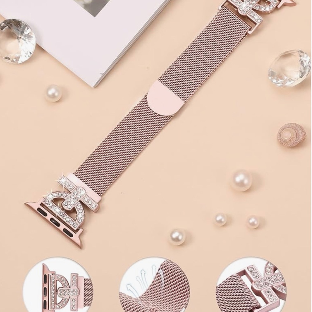 Rose Gols Mesh Watch Band